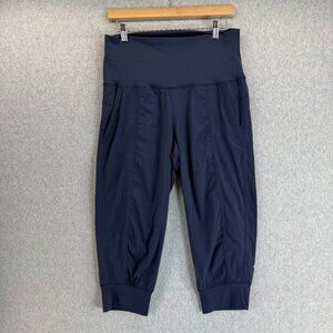 Lululemon Flux‎ Crop Pants Navy Blue Pull On High Rise Athletic Workout Size 8